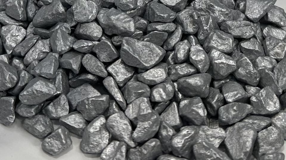 Solar panels at recycling facility during silver recovery process