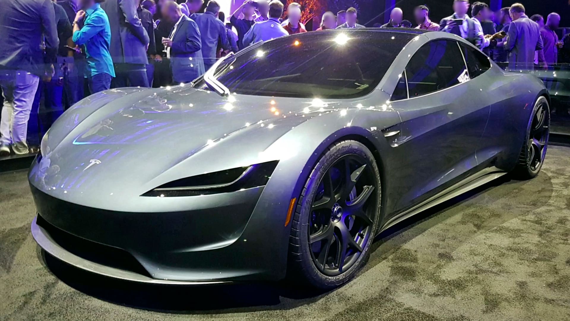 Second-generation Tesla Roadster prototype at its launch event in November 2017