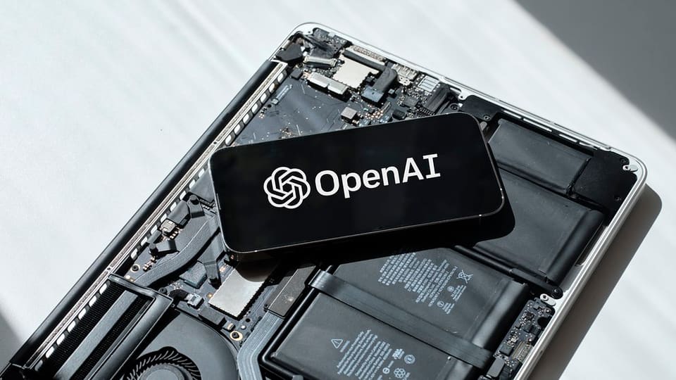 A phone displaying OpenAI branding.