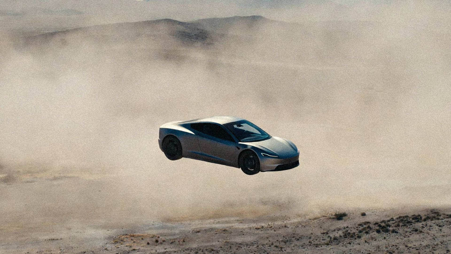 Tesla Roadster prototype on stage at unveil event