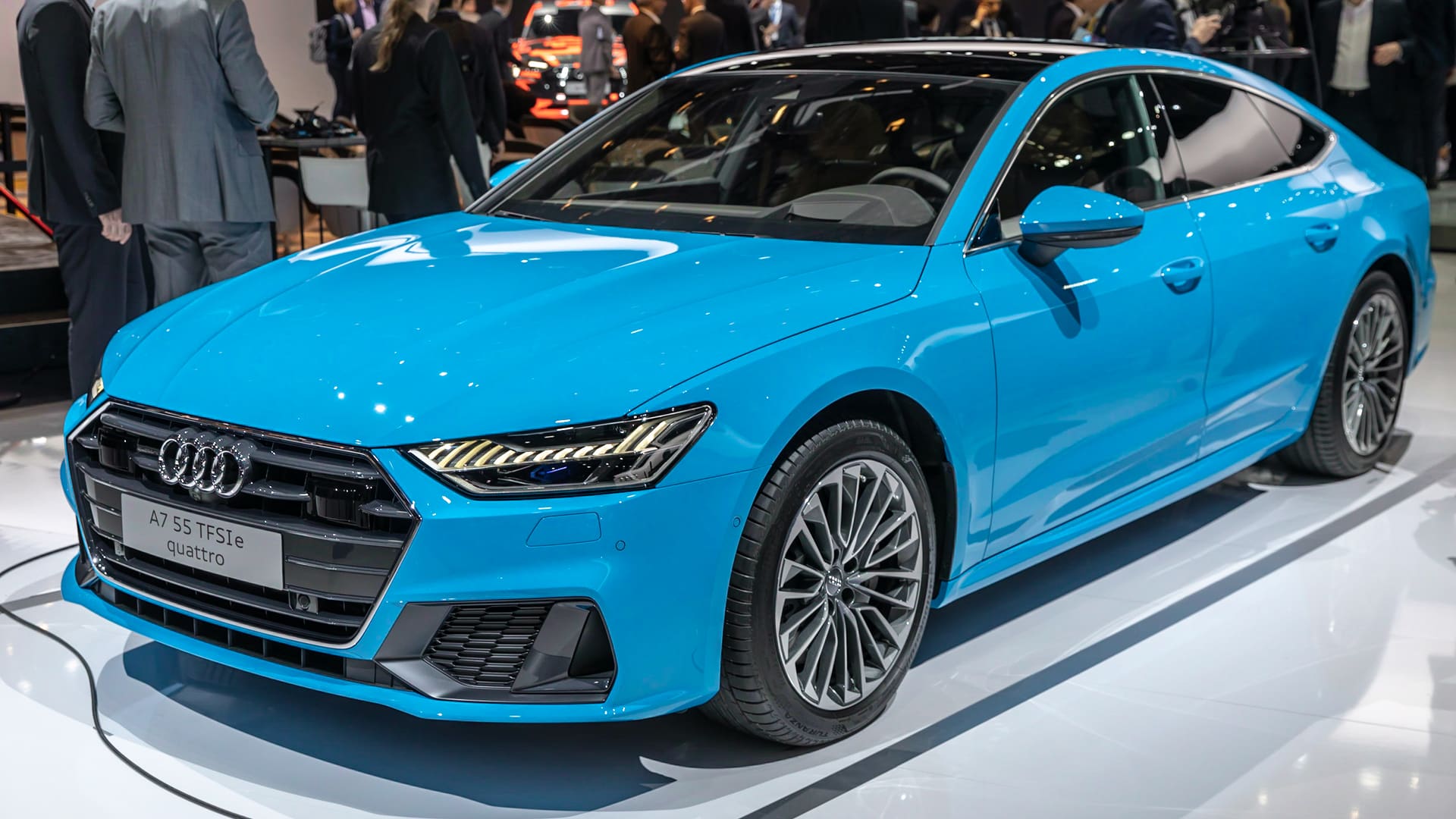 Audi A7 55 TFSIe quattro plug-in hybrid sedan at Geneva Motor Show 2019