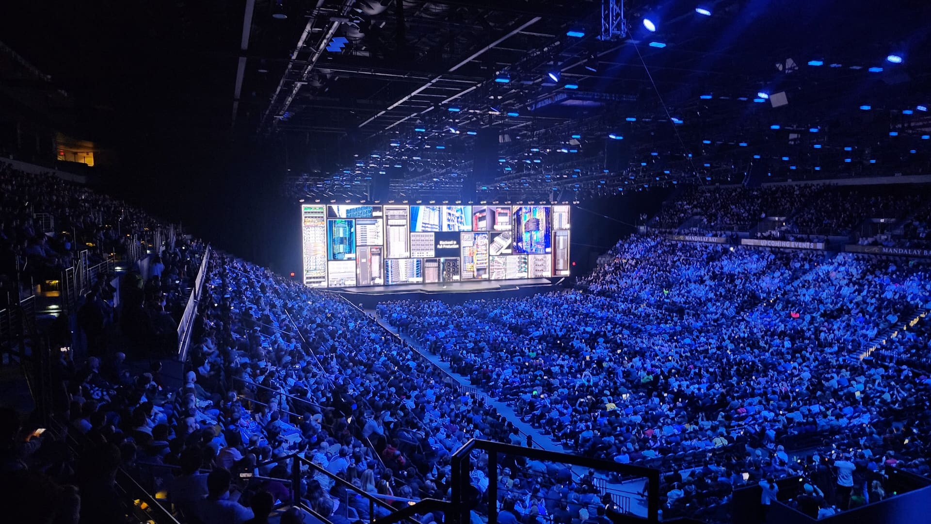 Nvidia CEO Jensen Huang delivers a keynote on stage at CES 2025 in Las Vegas' Michelob Ultra Arena