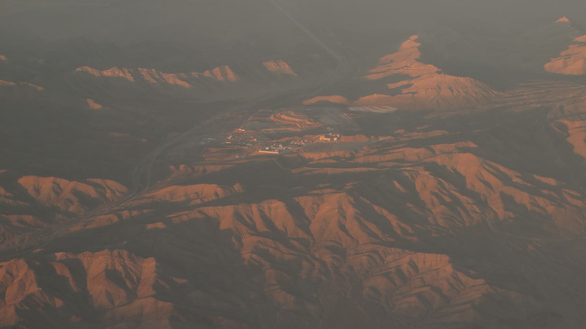 Open-pit rare earth mine in Mountain Pass, California