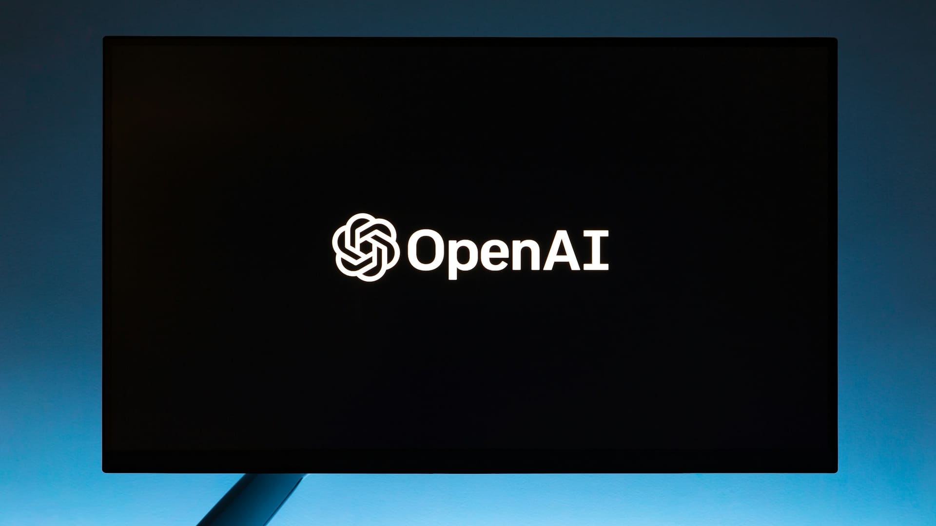 OpenAI logo displayed on a computer screen